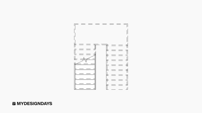 A drawing of Stairs on the floor where it starts