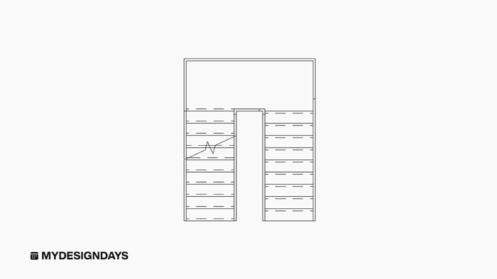 A drawing of Stairs in the between floors