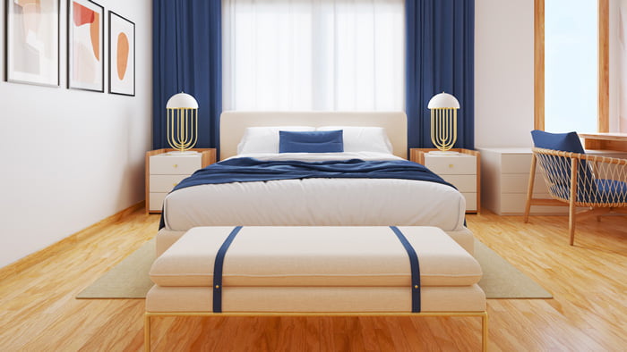 Bedroom Designed by Leaf Studios