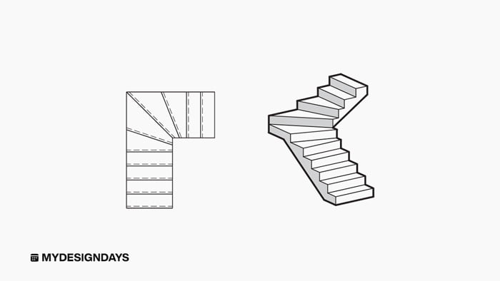  L-Shaped stair with offset winders