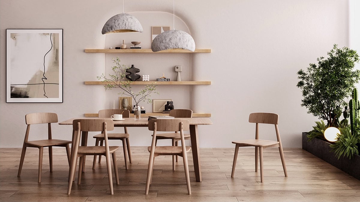 Dinning Room in a Wabi Sabi Style