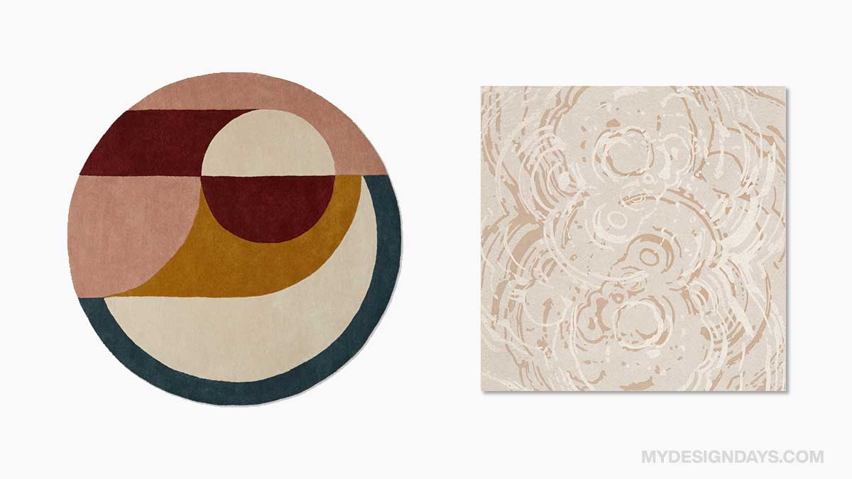 Square Rug and Round Rug